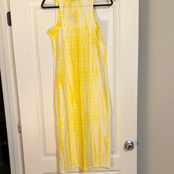 Polo by Ralph Lauren Yellow and White Tie-Dye Midi Dress - Picture 6 of 6